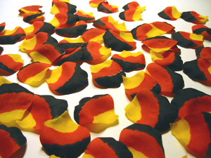 1000 Deutschland Rosenblätter Schwarz Rot Gold -Farben Nationalflagge Fanartikel